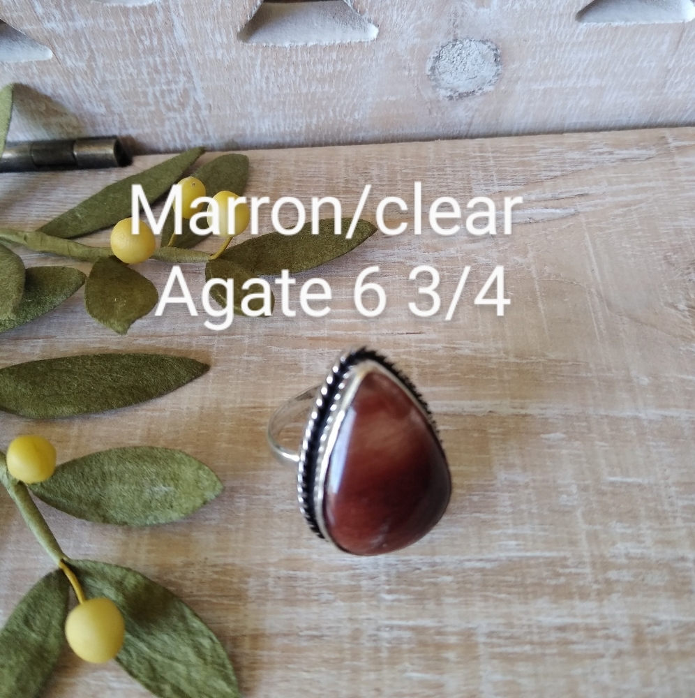 4 RINGS SET SILVER-STONES NWOT - Picture 3 of 6